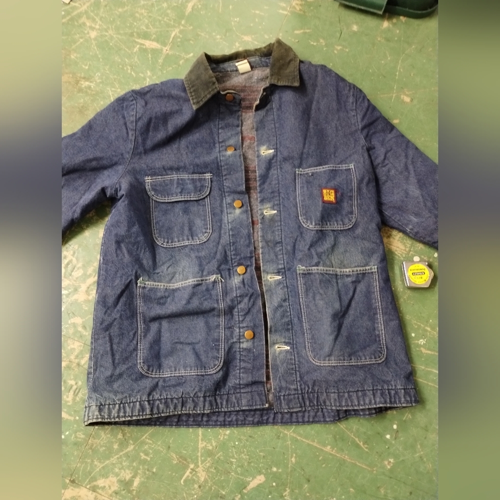 Big Ben By Wrangler Blanket Lined Chore Coat Vintage